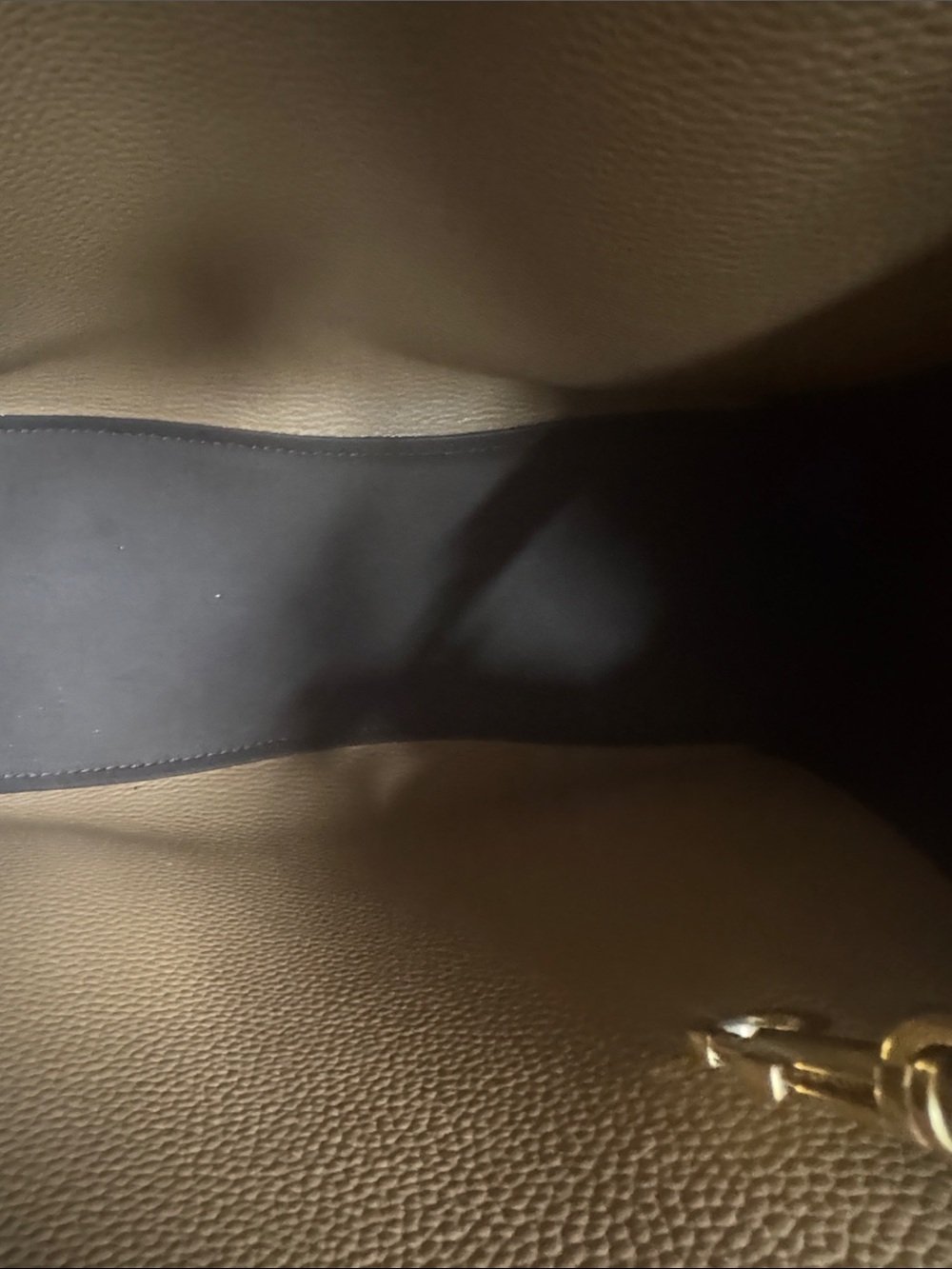 Tory Burch Pebbled Leather Bucket Shoulder Bag in Tan - Picture 9 of 9